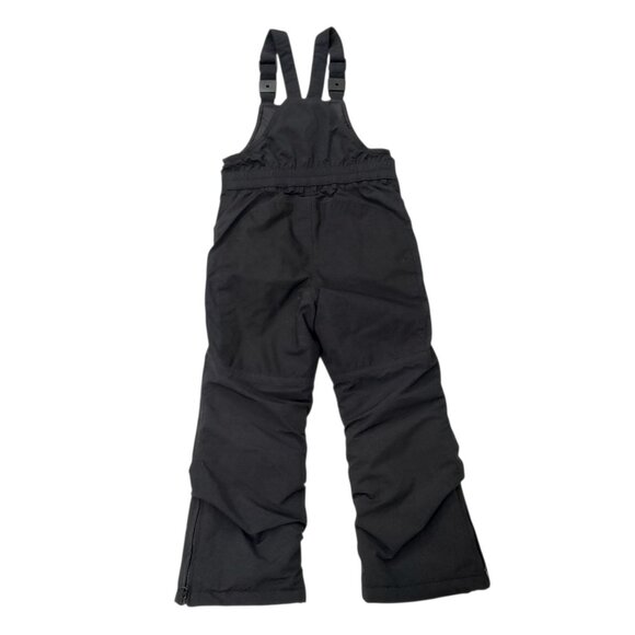 Lands' End Snow Bibs Kids 6 Black Front Zip Ankle Zip Insulated Winter Outdoor - Picture 6 of 12